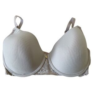 Natori Bliss Perfection Contour Underwire Bra Beige Size 32DD Neutral Lace